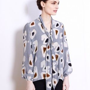 Osei Duro tie neck blouse